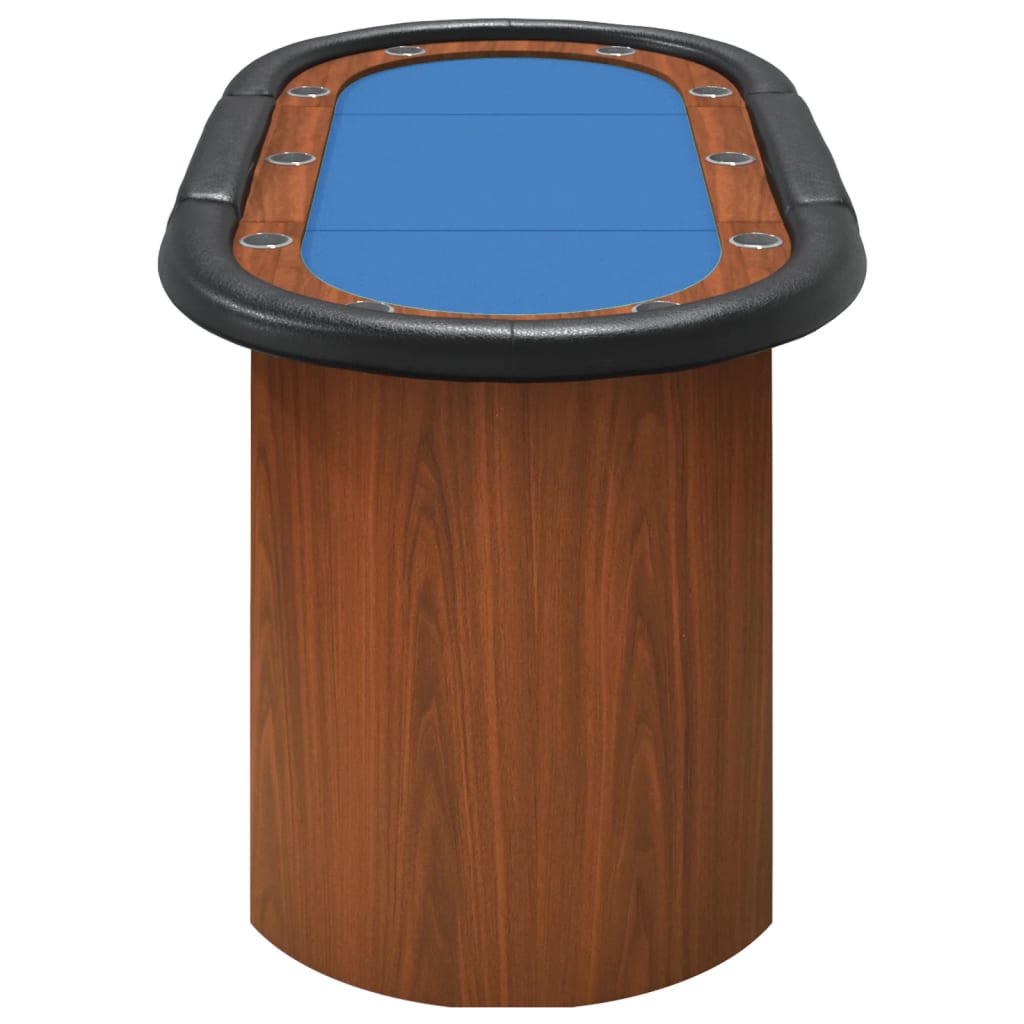 10 player poker table Blue 160x80x75 cm