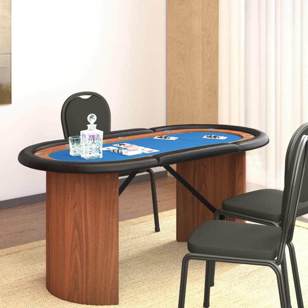 10 player poker table Blue 160x80x75 cm