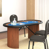 10 player poker table Blue 160x80x75 cm