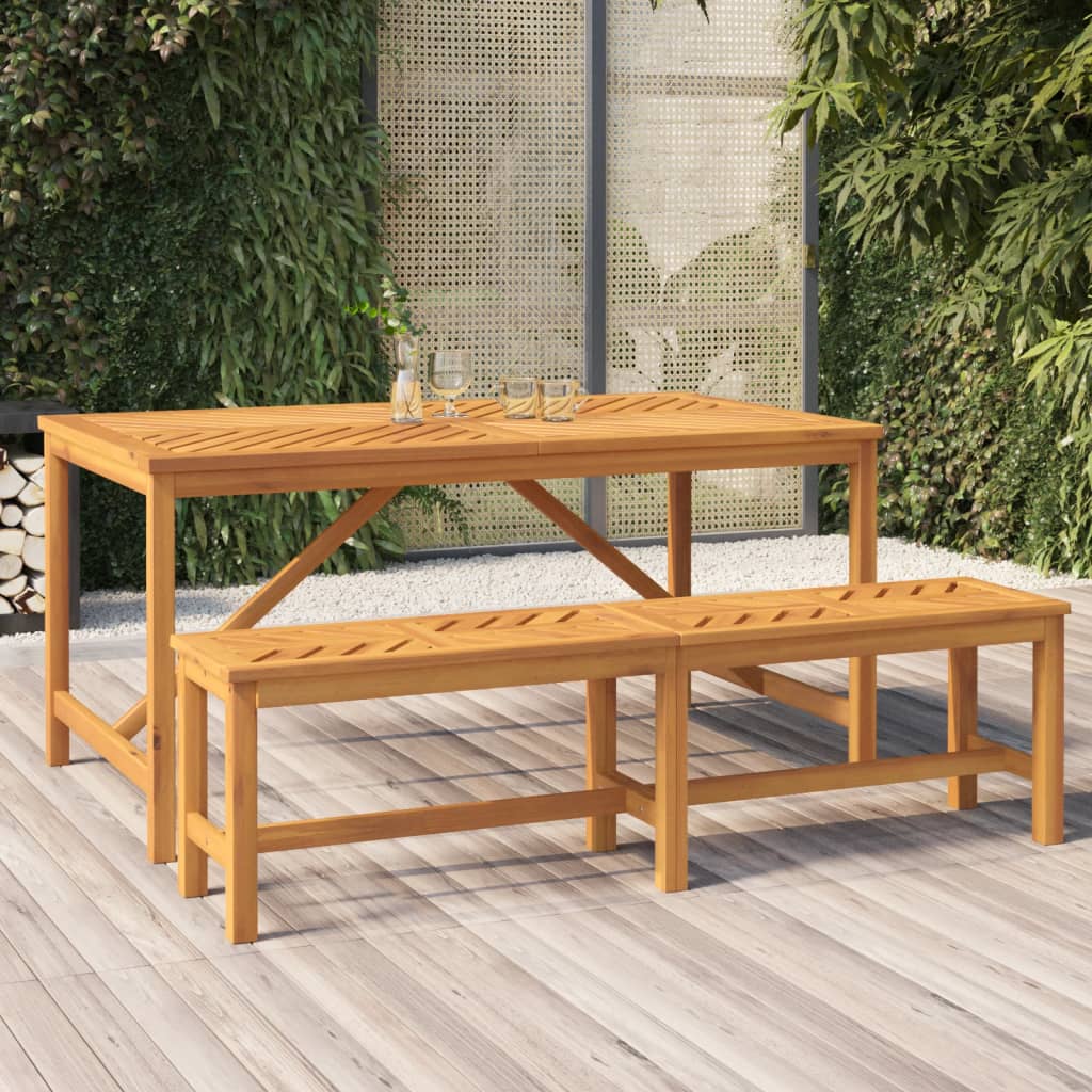 Table à manger de jardin 150x90x74 cm bois d'acacia solide