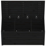 Schwarze Gartenbox 101x50,5x46,5 cm aus massivem Kiefernholz