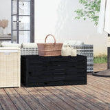 Schwarze Gartenbox 101x50,5x46,5 cm aus massivem Kiefernholz