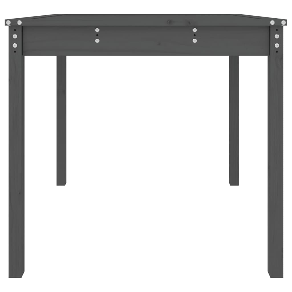 Table de jardin gris 82,5x82,5x76 cm bois massif de pin