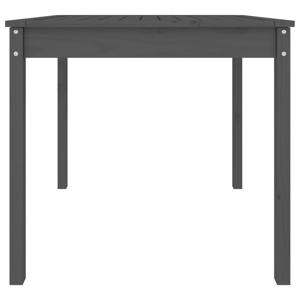 Table de jardin gris 82,5x82,5x76 cm bois massif de pin