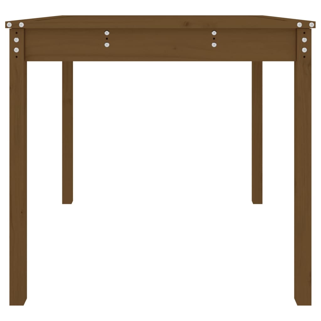 Table de jardin marron miel 82,5x82,5x76 cm bois massif de pin