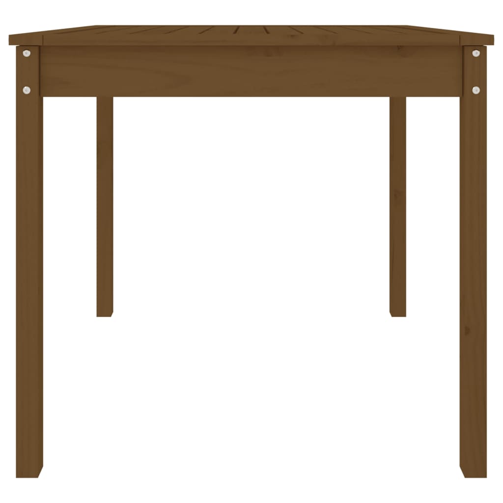 Table de jardin marron miel 82,5x82,5x76 cm bois massif de pin