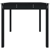 Table de jardin noir 82,5x82,5x76 cm bois massif de pin