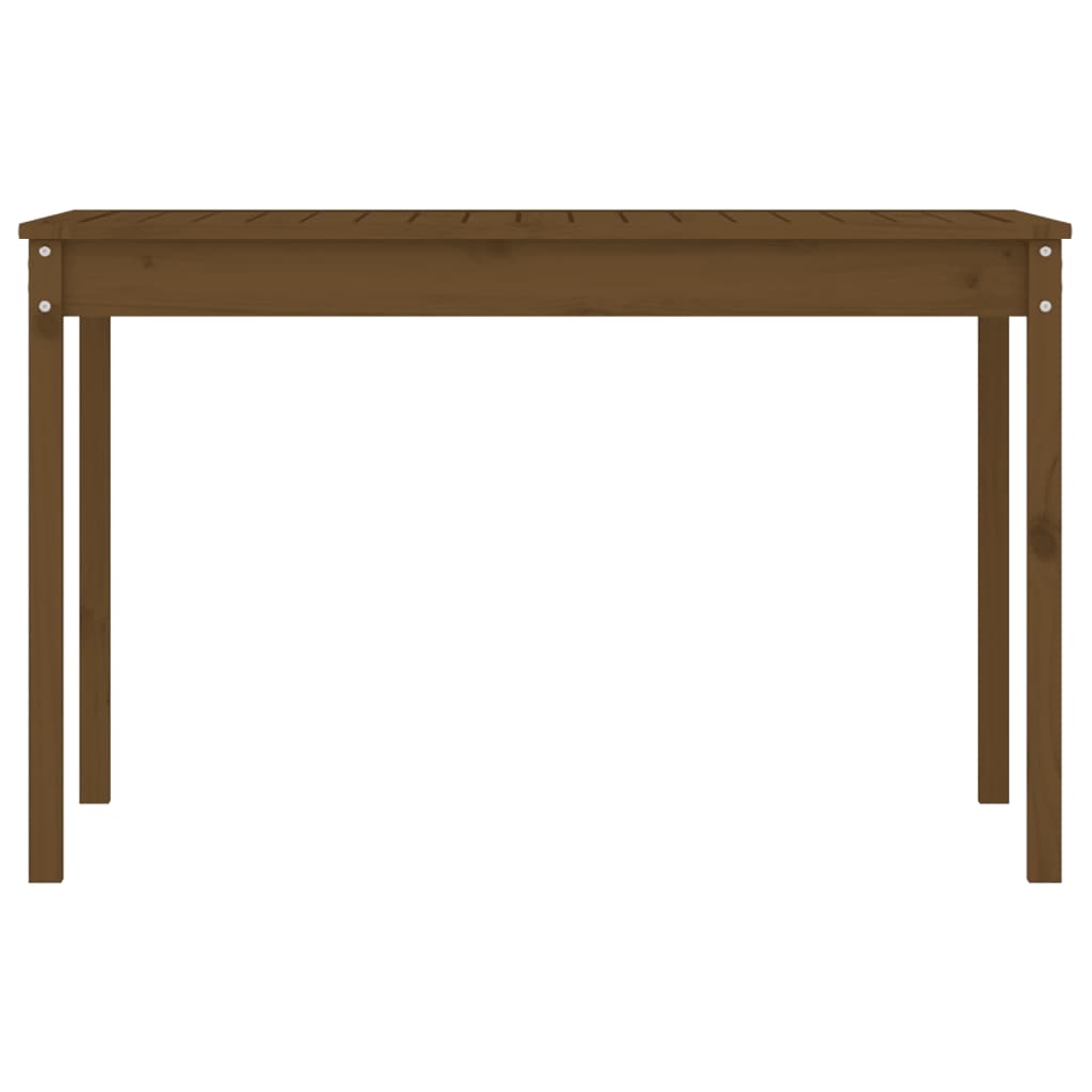 Table de jardin marron miel 121x82,5x76 cm bois massif de pin