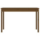 Table de jardin marron miel 121x82,5x76 cm bois massif de pin