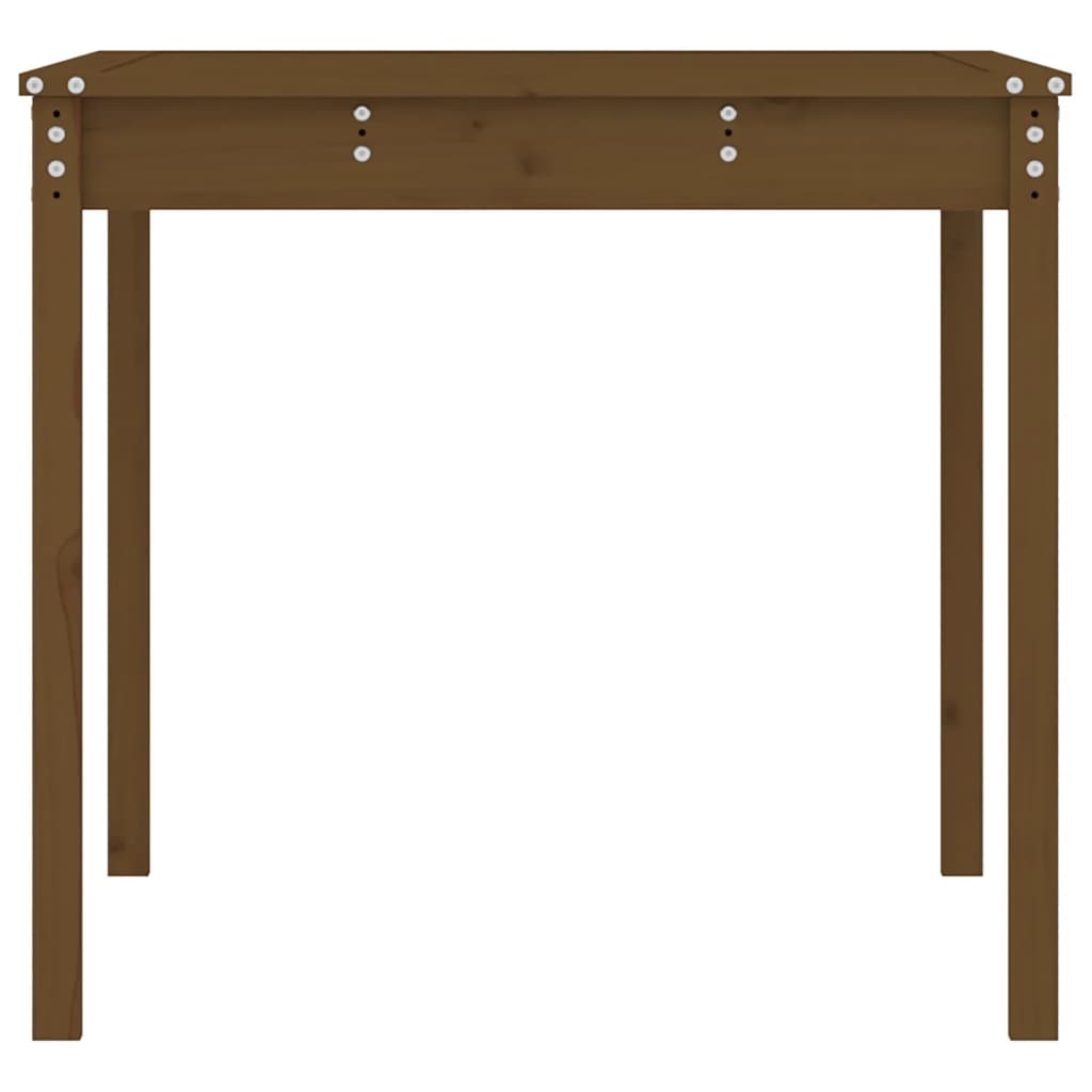 Table de jardin marron miel 121x82,5x76 cm bois massif de pin