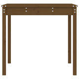 Table de jardin marron miel 121x82,5x76 cm bois massif de pin