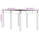 Table de jardin 159,5x82,5x76 cm bois massif de pin