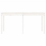 Table de jardin blanc 159,5x82,5x76 cm bois massif de pin