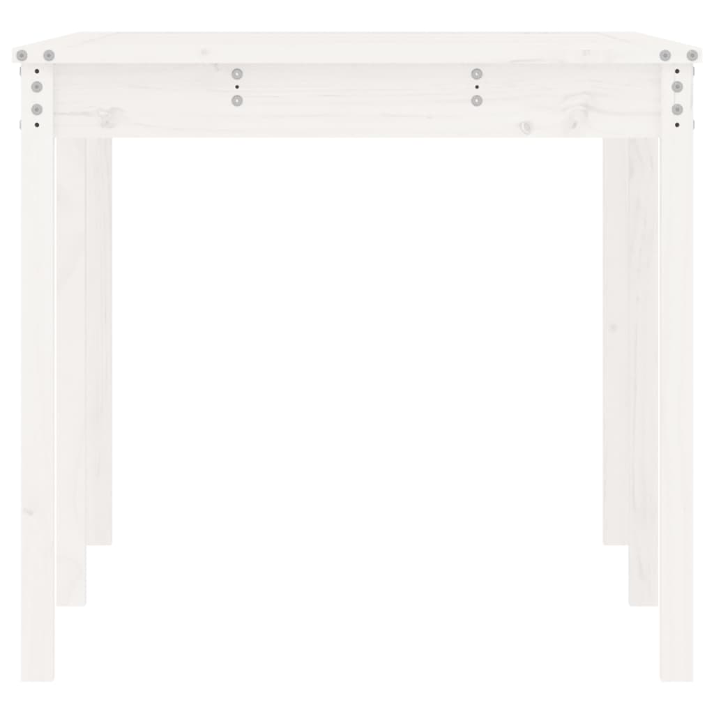 Table de jardin blanc 159,5x82,5x76 cm bois massif de pin