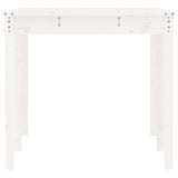 Table de jardin blanc 159,5x82,5x76 cm bois massif de pin