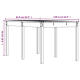 Table de jardin blanc 159,5x82,5x76 cm bois massif de pin