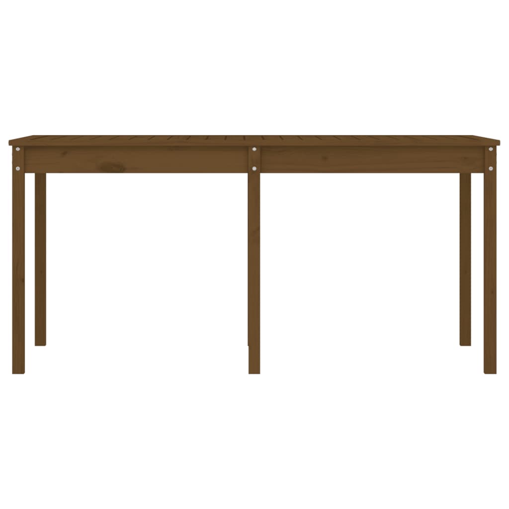 Table de jardin marron miel 159,5x82,5x76 cm bois massif de pin