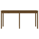 Table de jardin marron miel 159,5x82,5x76 cm bois massif de pin