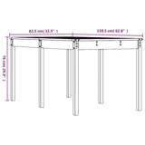 Table de jardin 159,5x82,5x76 cm bois massif de douglas