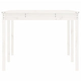 Table de jardin blanc 203,5x100x76 cm bois massif de pin