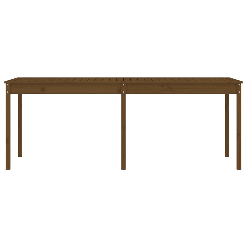 Table de jardin marron miel 203,5x100x76 cm bois massif de pin