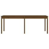 Table de jardin marron miel 203,5x100x76 cm bois massif de pin