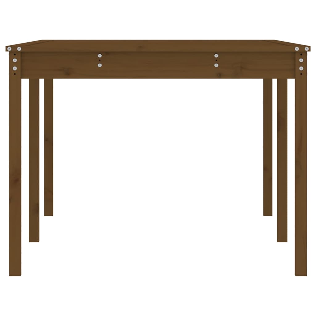 Table de jardin marron miel 203,5x100x76 cm bois massif de pin