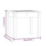 Banc de jardin 50x44x45 cm bois massif de pin