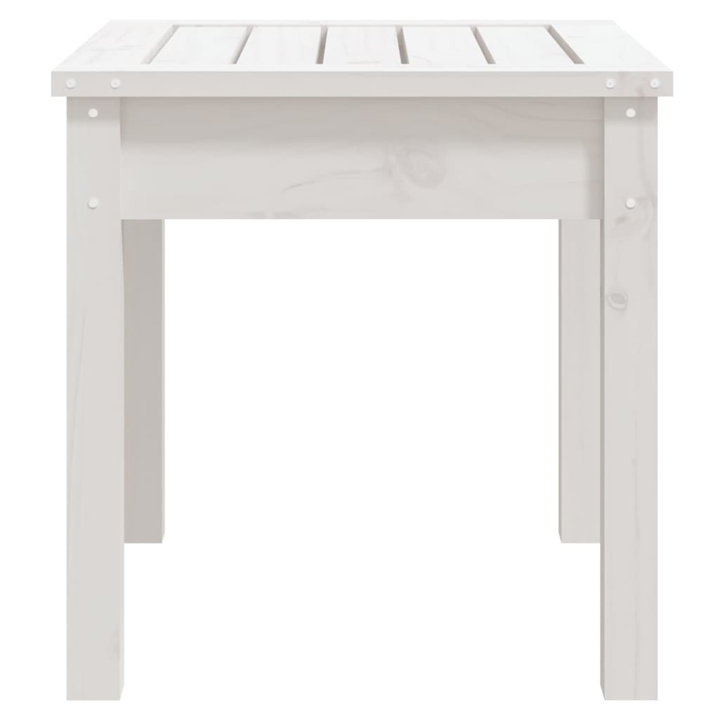 Banc de jardin blanc 50x44x45 cm bois massif de pin