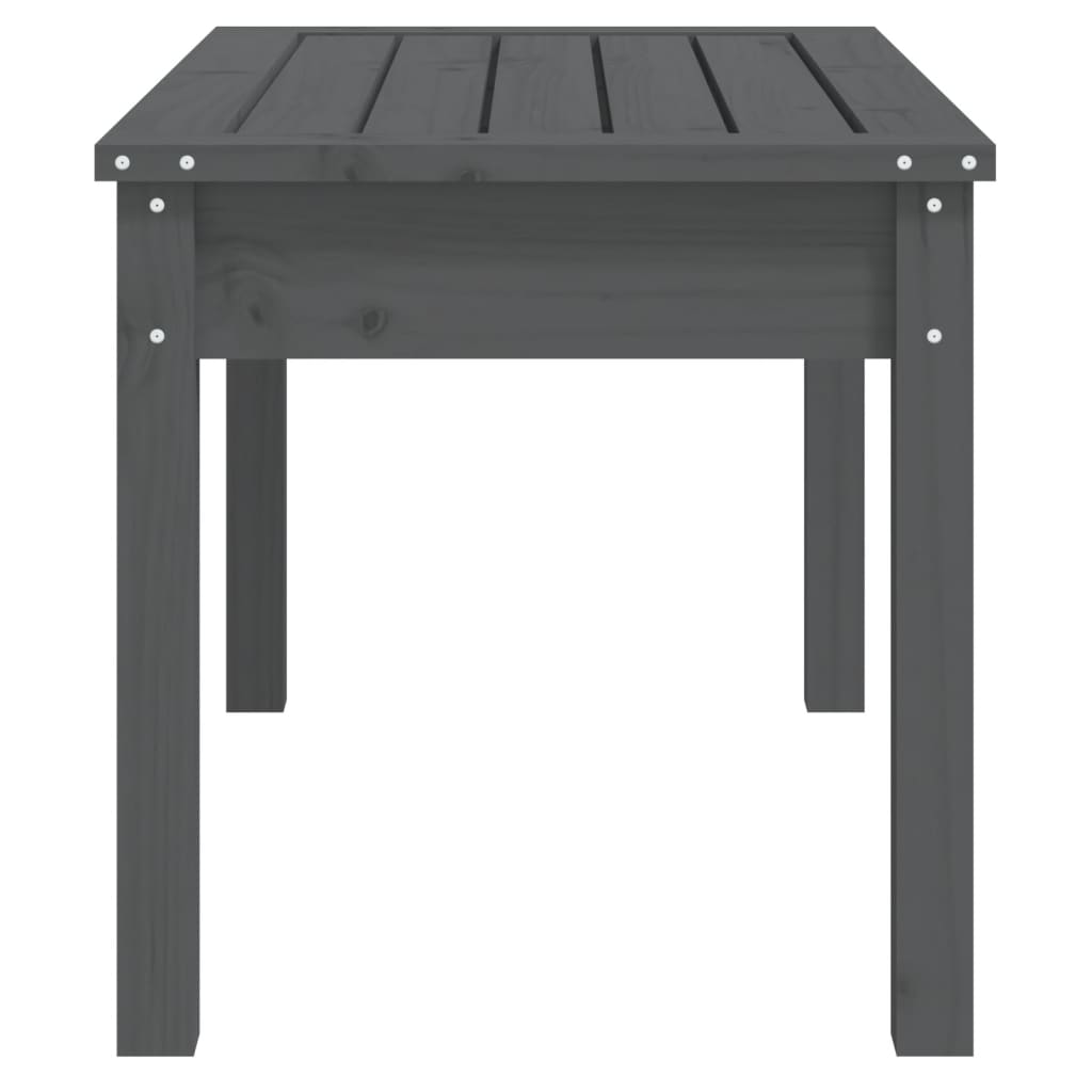 Banc de jardin gris 80x44x45 cm bois massif de pin