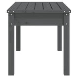 Banc de jardin gris 80x44x45 cm bois massif de pin