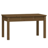 Banc de jardin marron miel 80x44x45 cm bois de pin massif