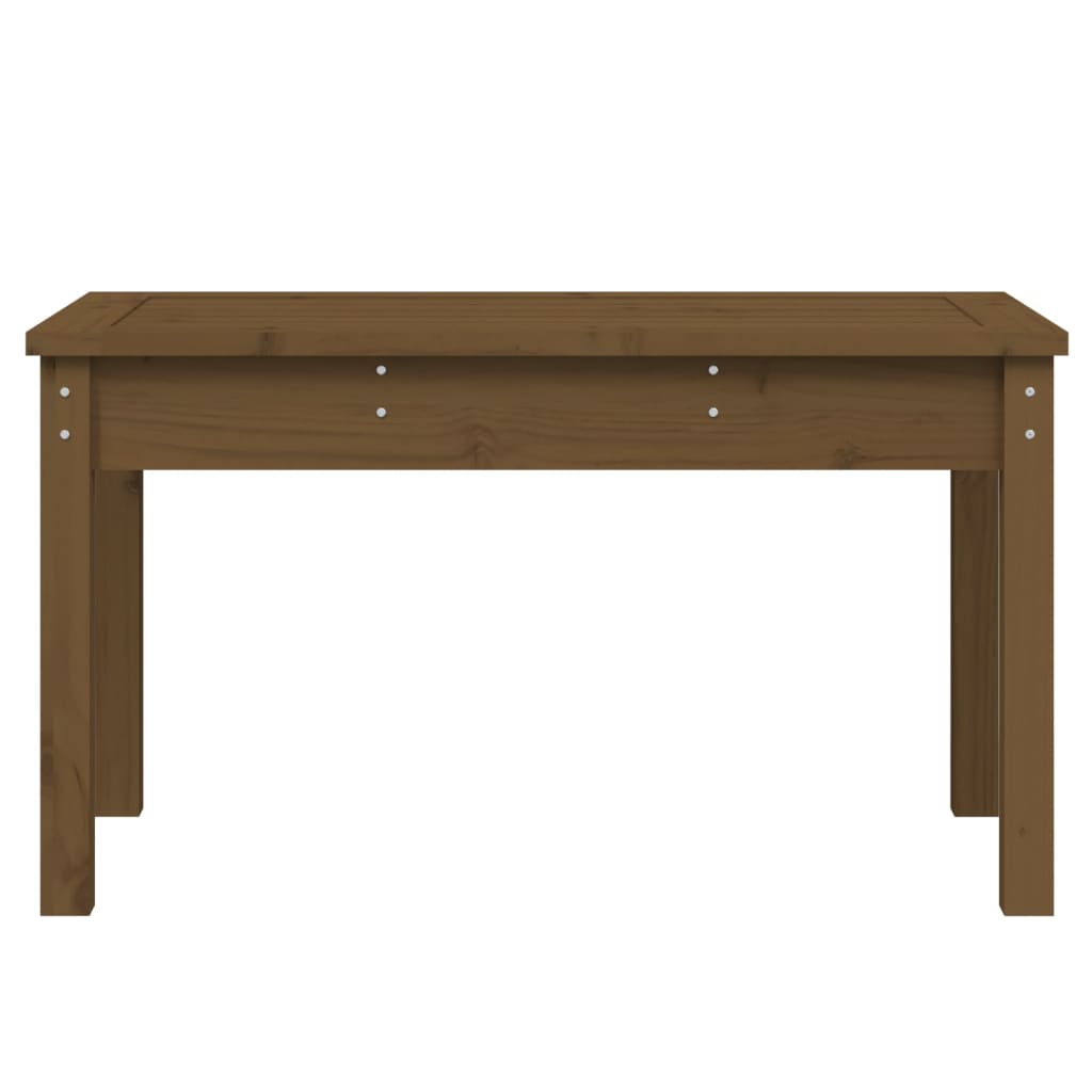 Banc de jardin marron miel 80x44x45 cm bois de pin massif