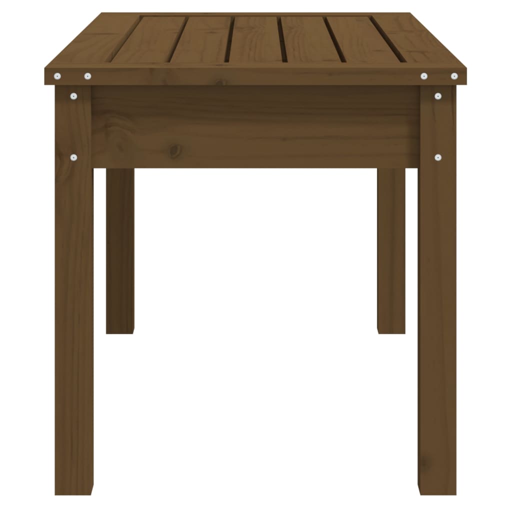 Banc de jardin marron miel 80x44x45 cm bois de pin massif