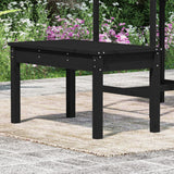 Banc de jardin noir 80x44x45 cm bois massif de pin