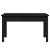 Banc de jardin noir 80x44x45 cm bois massif de pin