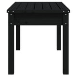 Banc de jardin noir 80x44x45 cm bois massif de pin