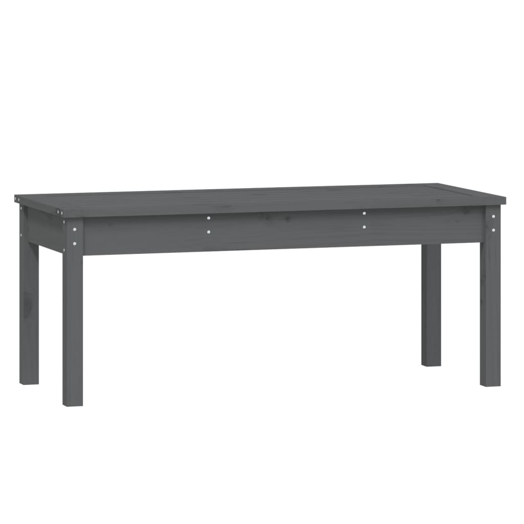 Banc de jardin gris 109x44x45 cm bois massif de pin