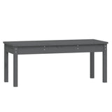 Banc de jardin gris 109x44x45 cm bois massif de pin