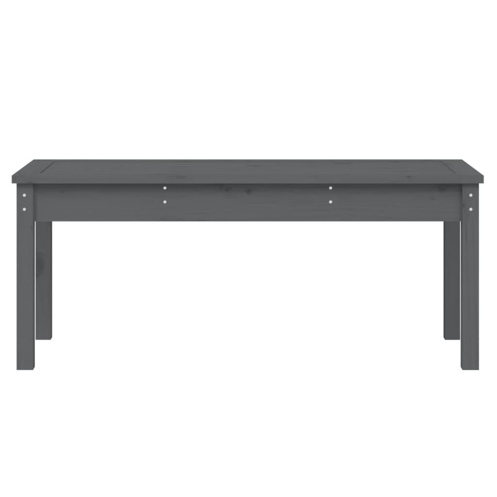 Banc de jardin gris 109x44x45 cm bois massif de pin