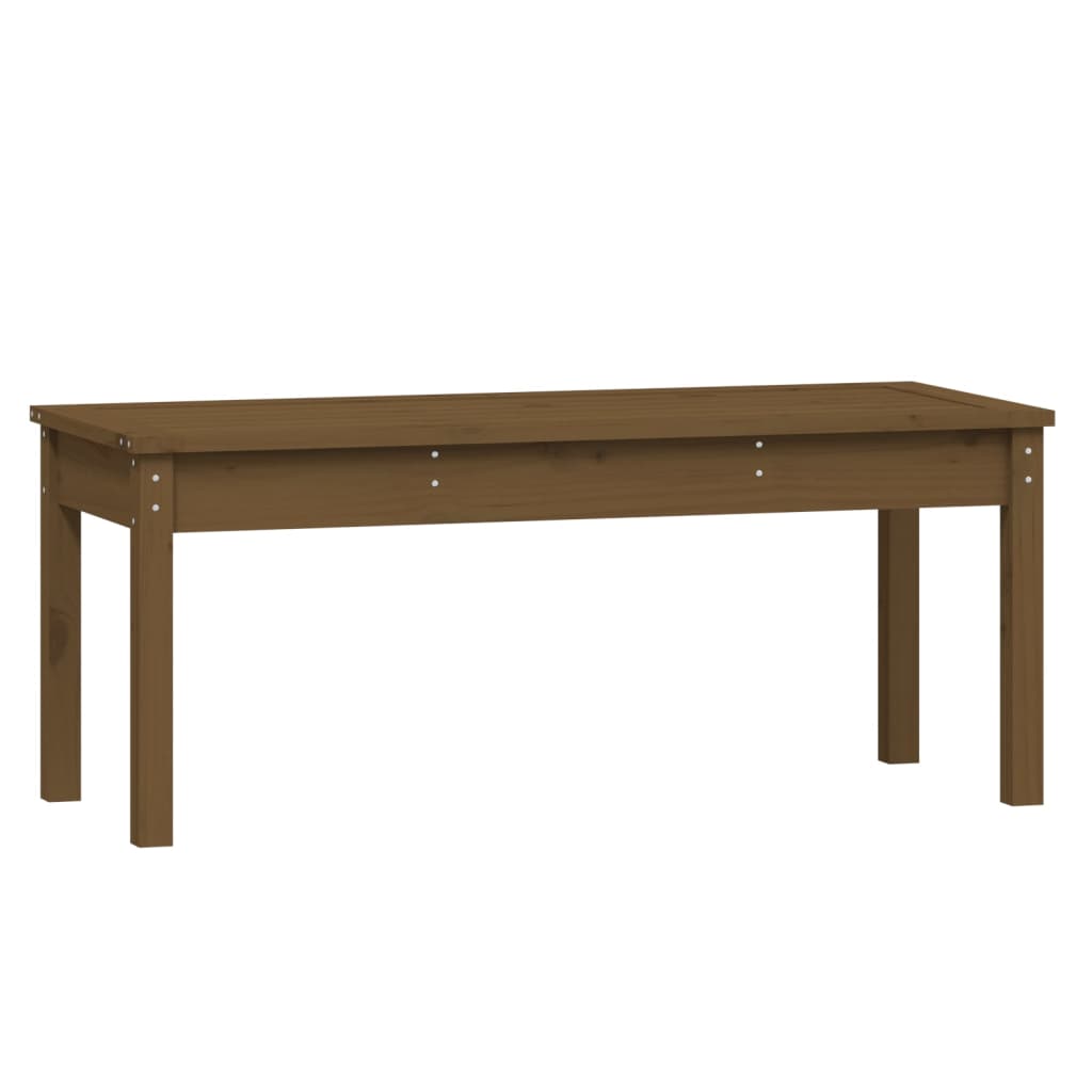 Banc de jardin marron miel 109x44x45 cm bois de pin massif