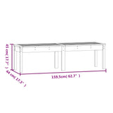 Banc de jardin à 2 places 159,5x44x45 cm bois massif de pin