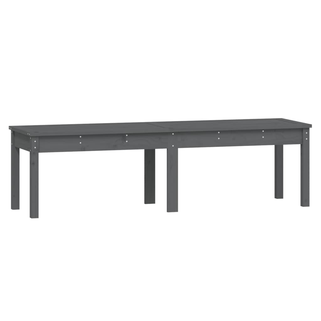 Banc de jardin à 2 places gris 159,5x44x45cm bois massif de pin