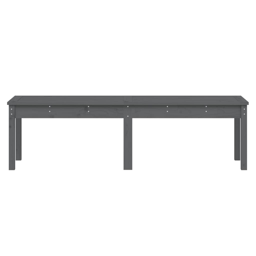 Banc de jardin à 2 places gris 159,5x44x45cm bois massif de pin