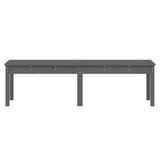 Banc de jardin à 2 places gris 159,5x44x45cm bois massif de pin