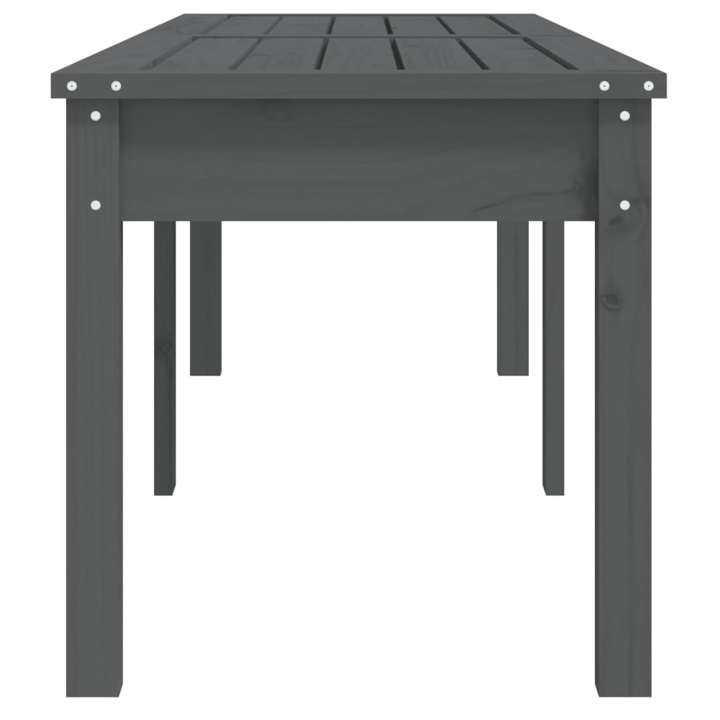 Banc de jardin à 2 places gris 159,5x44x45cm bois massif de pin