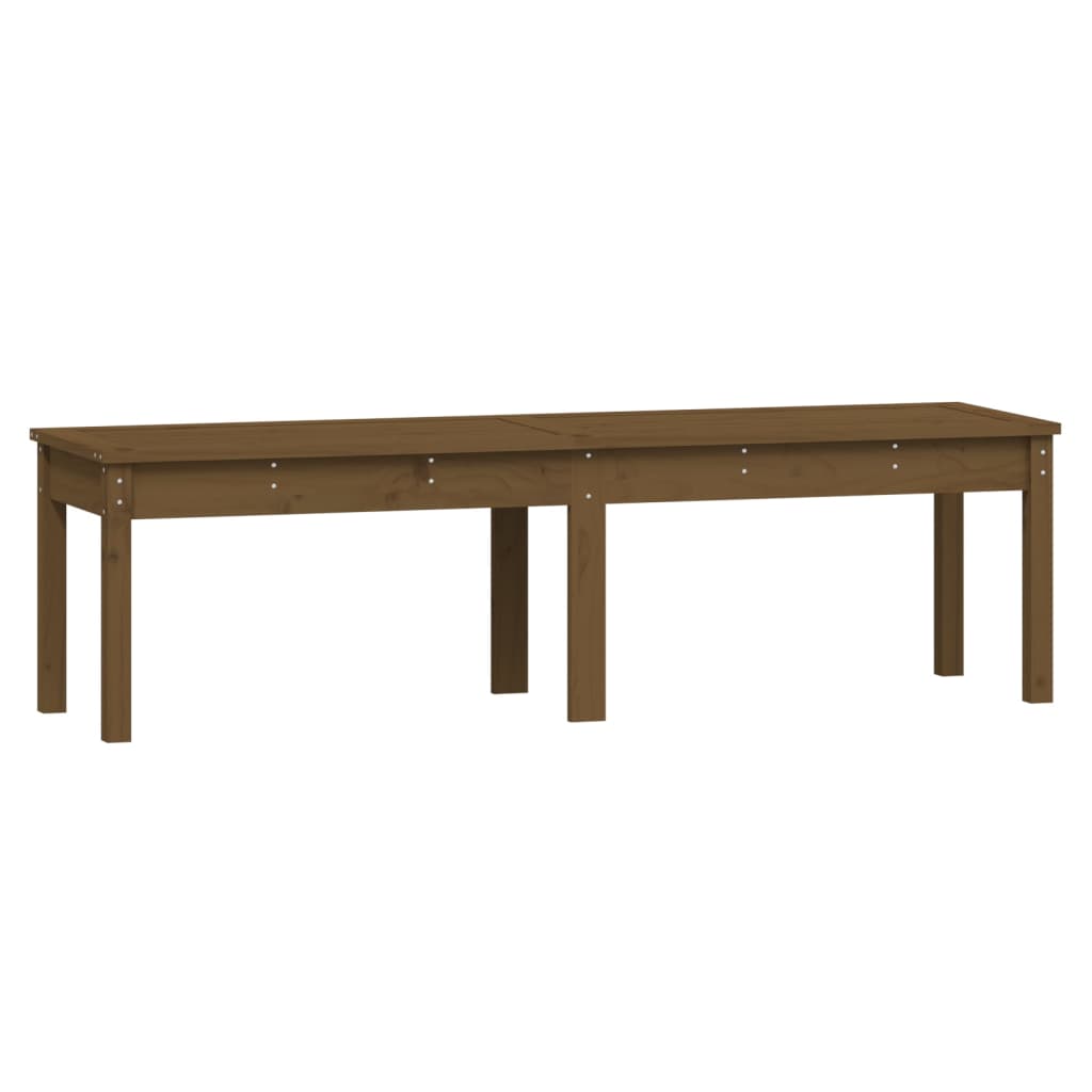 Banc de jardin à 2 places marron miel 159,5x44x45cm bois de pin