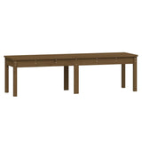 Banc de jardin à 2 places marron miel 159,5x44x45cm bois de pin