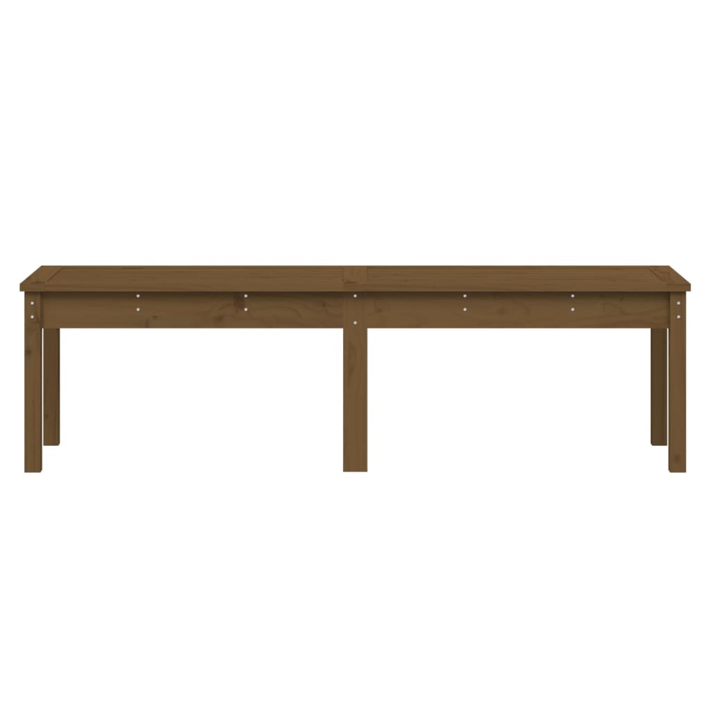 Banc de jardin à 2 places marron miel 159,5x44x45cm bois de pin