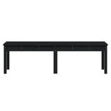 Banc de jardin à 2 places noir 159,5x44x45cm bois massif de pin